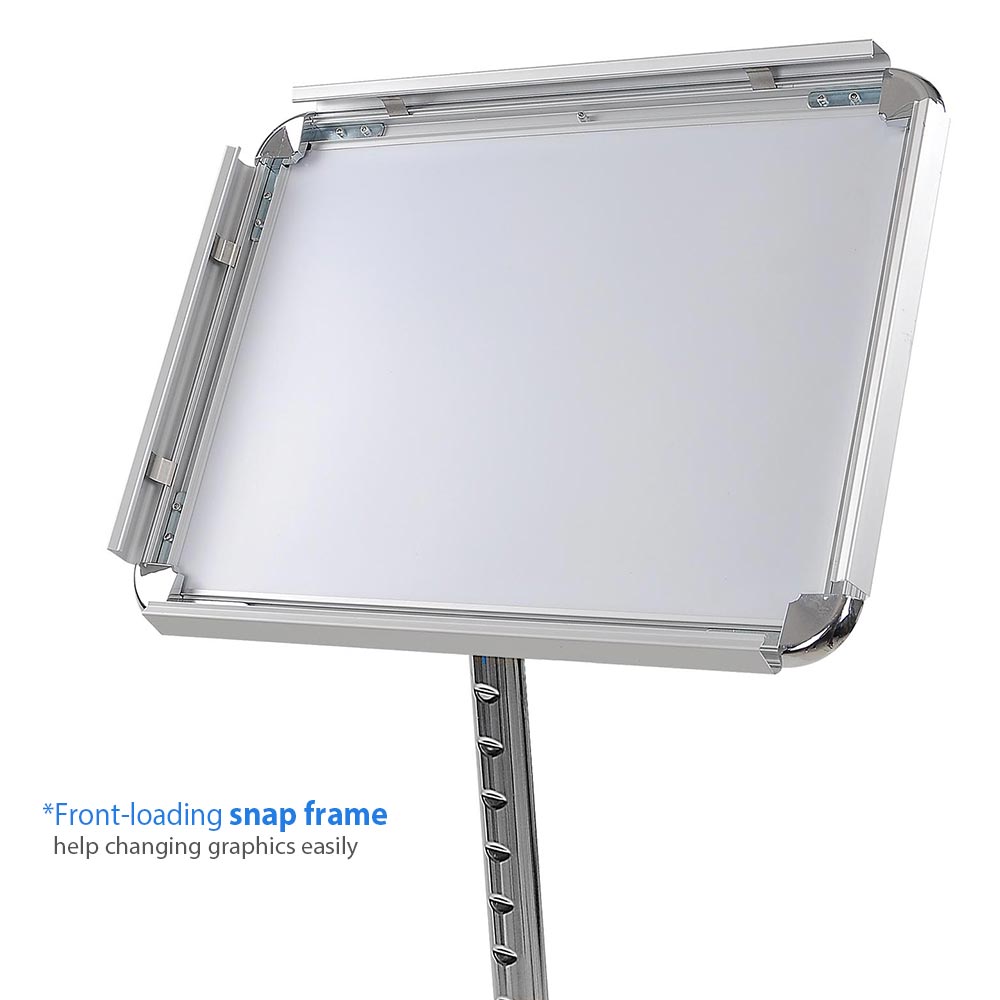 Poster Stand Snap Frame Holds 8.5"x11" Posters Steel