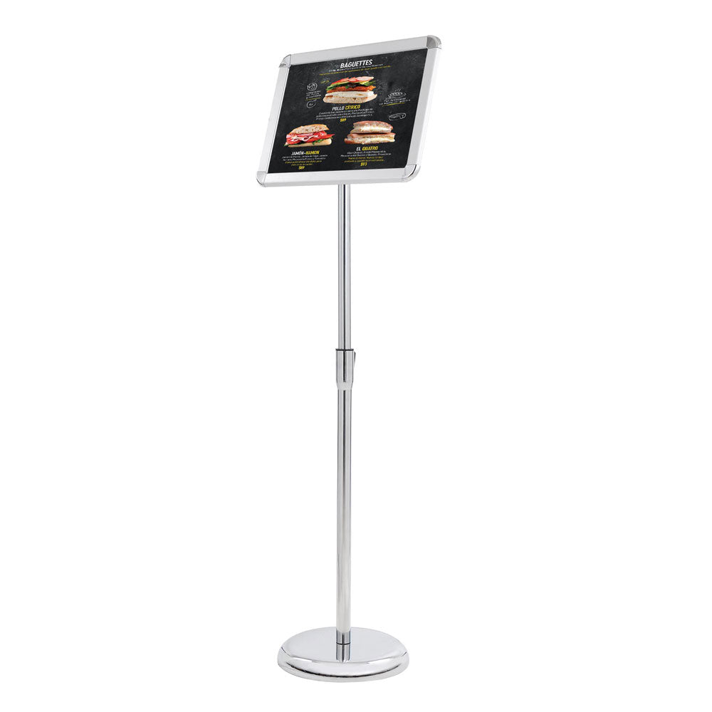 Poster Stand Snap Frame Holds 8.5"x11" Posters Steel