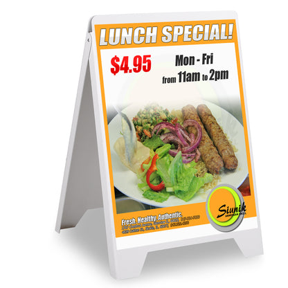 Sandwich Board A-Frame Sign Board Menu Board Stand PVC