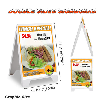 Sandwich Board A-Frame Sign Board Menu Board Stand PVC