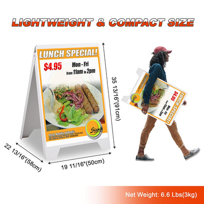 Sandwich Board A-Frame Sign Board Menu Board Stand PVC
