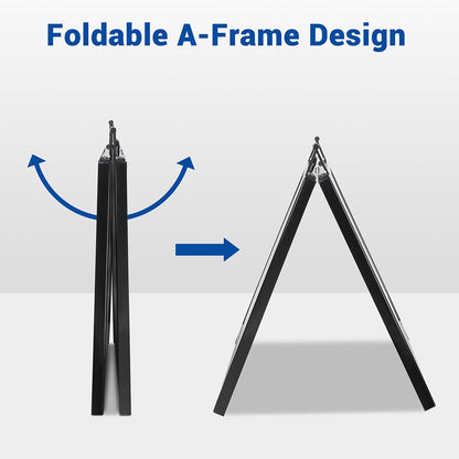 Sandwich Board A-Frame Sign Board with Handle Black