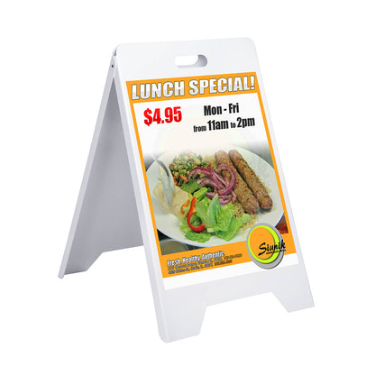 Sandwich Board A-Frame Sign Board with Handle PVC