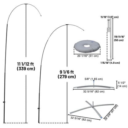 10ct. Teardrop Flag Pole Set - Height, Base Optional