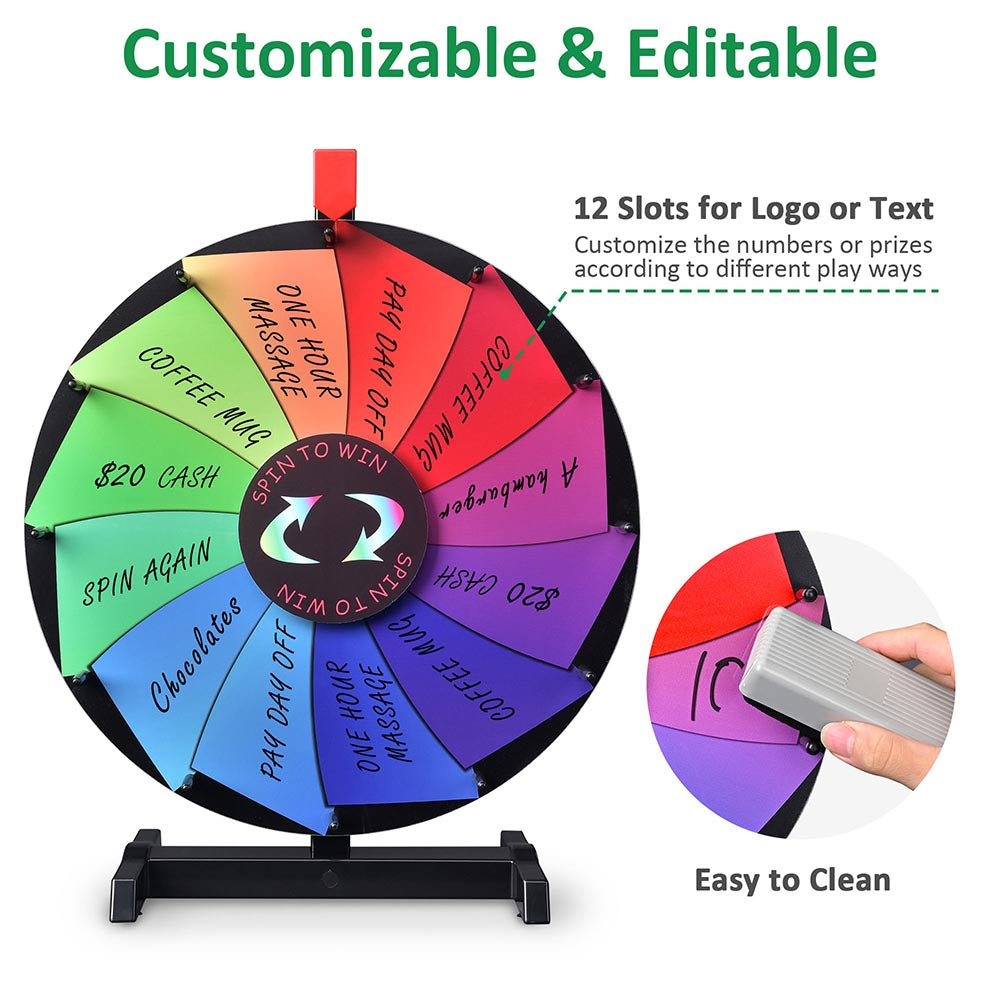 Dry Erase Wheel of Fortune - 14 Multi-Colour Slots - Ships Same Day!