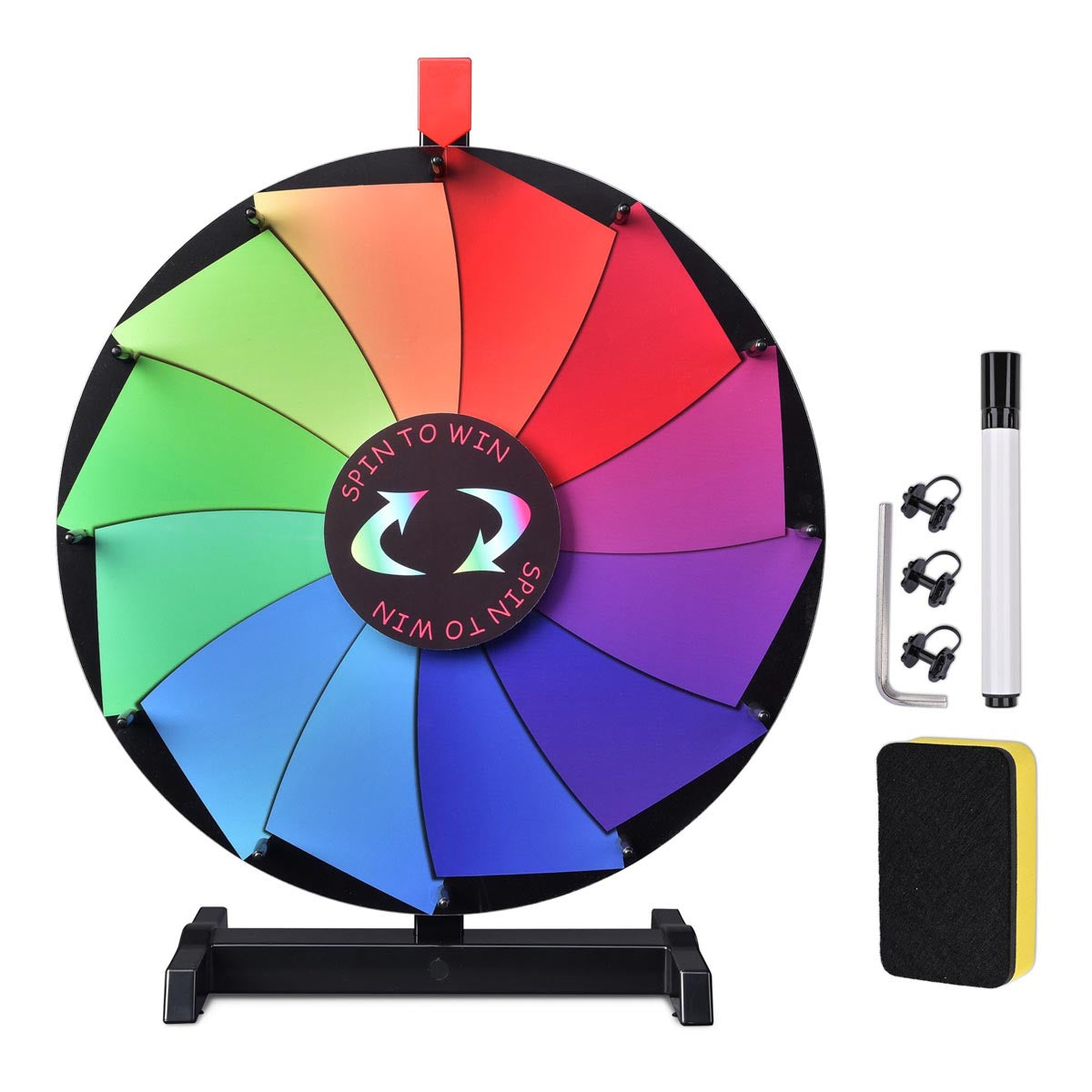 Breeze Spin Wheel Tabletop Dry Erase Wheel 18" 12-Slot