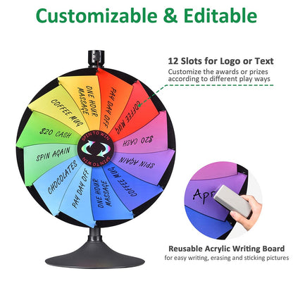 Breeze Spin Wheel Tabletop Floor Stand 24" 12 Slots