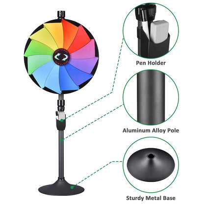 Breeze Spin Wheel Tabletop Floor Stand 24" 12 Slots