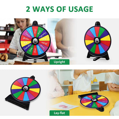 Spin Wheel Tabletop & Lay Flat, 12in. 12-Slot
