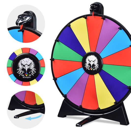 Spin Wheel Tabletop & Lay Flat, 20in. 14-Slot Black