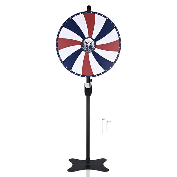 Spin Wheel with Metal Stand 24in. 16-Slot Tabletop & Floor Stand