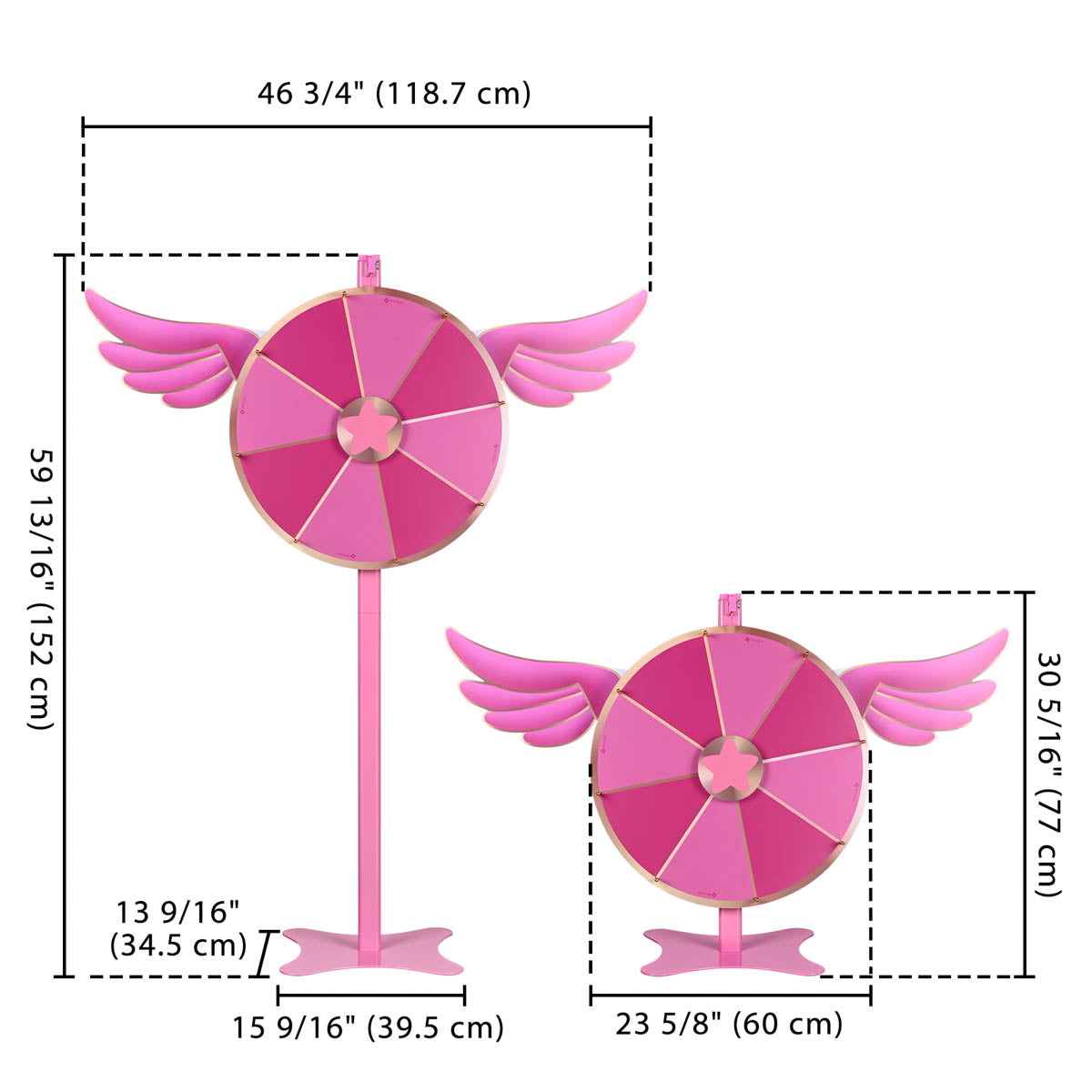 Sakura Pink Spin Wheel Floor Stand & Tabletop 24in. 8-Slot Pink