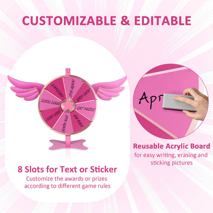 Sakura Pink Spin Wheel Floor Stand & Tabletop 24in. 8-Slot Pink
