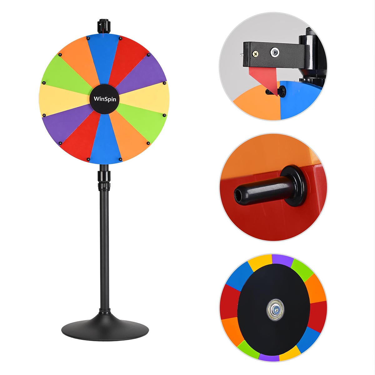 Modular Spin Wheel Tabletop Floor Stand 24" 12-Slot