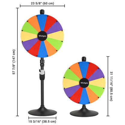 Modular Spin Wheel Tabletop Floor Stand 24" 12-Slot