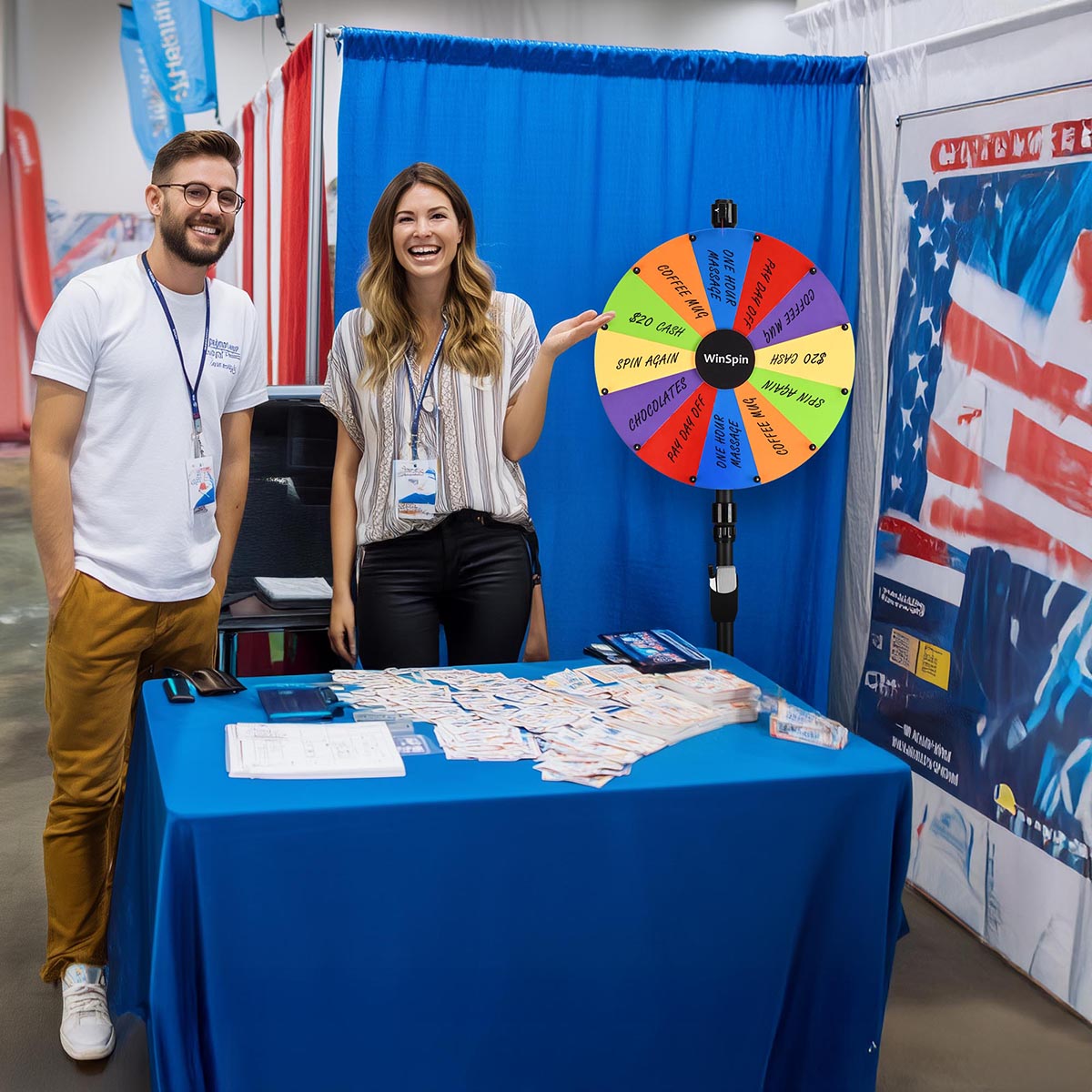 Modular Spin Wheel Tabletop Floor Stand 24" 12-Slot