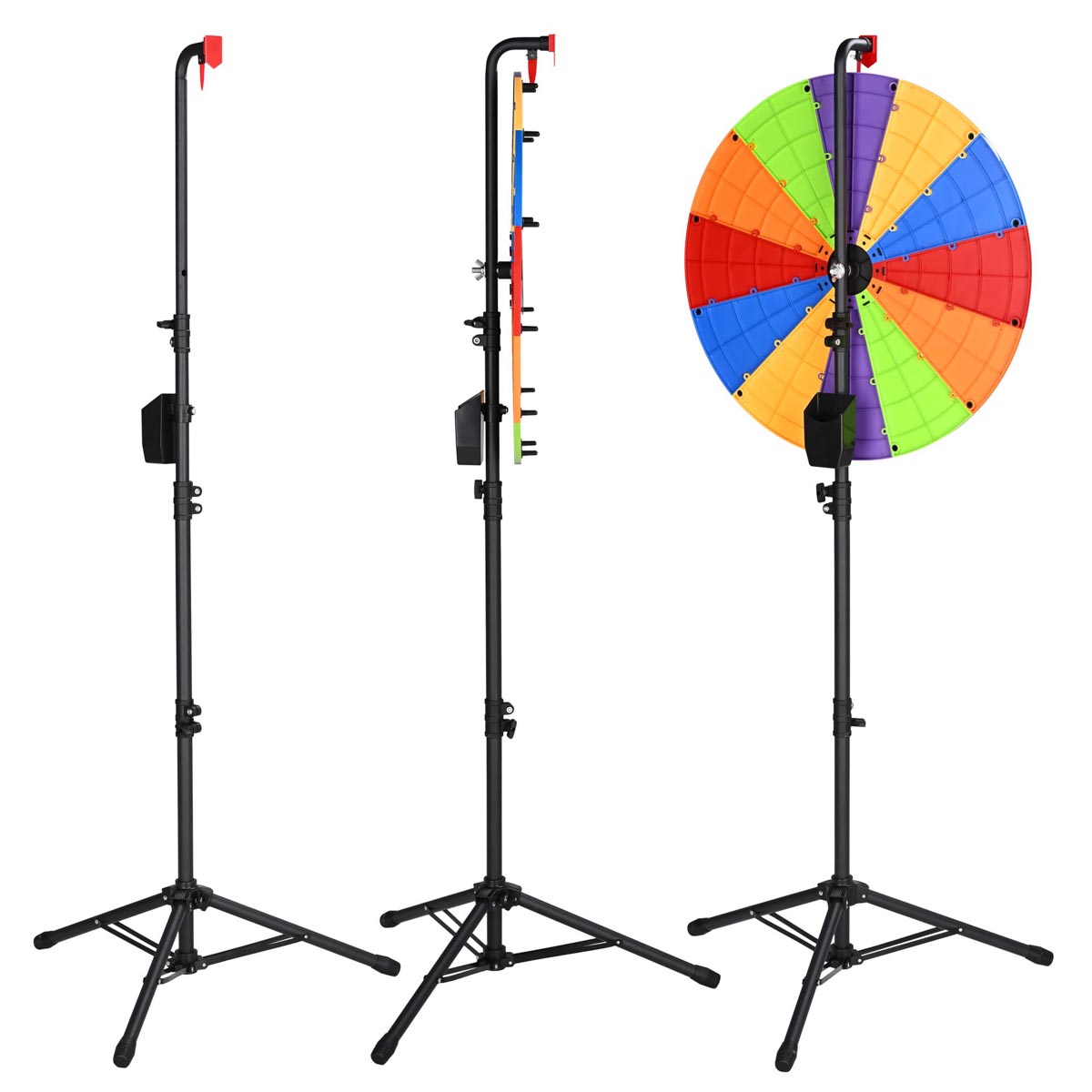Modular Spin Wheel with Adjustable Tripod Stand 24in. 12-Slot