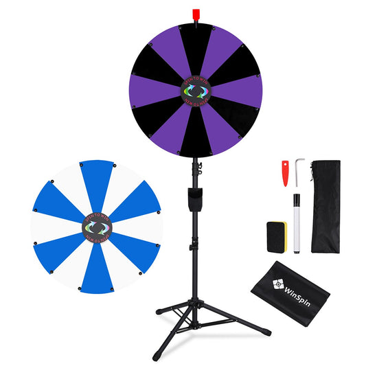 Modular Spin Wheel with Adjustable Tripod Stand 24in. 12-Slot