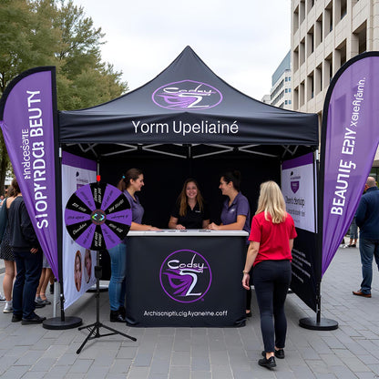 Modular Spin Wheel with Adjustable Tripod Stand 24in. 12-Slot