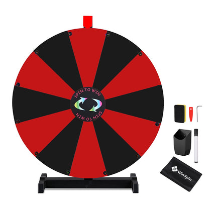 Modular Spin Wheel Tabletop 24in. Interchangeable 12-Slot, Black & Red