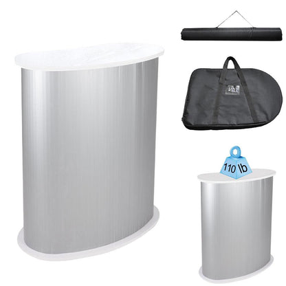 Portable Counter Display Podium Checkout Stand, White White