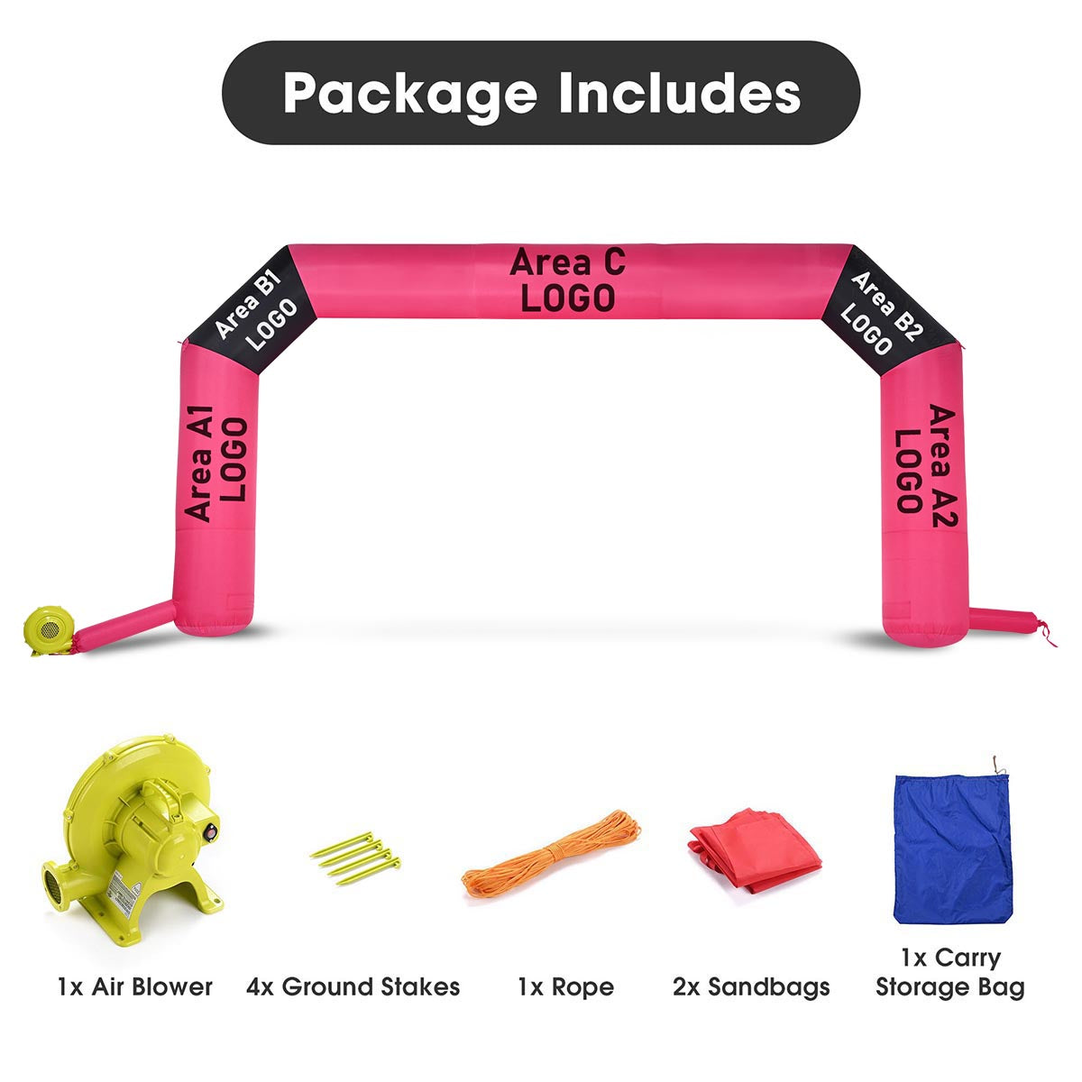 13-30ft Custom Inflatable Archways: Custom Logo, Color & Graphics