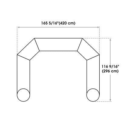 13-30ft Custom Inflatable Archways: Custom Logo, Color & Graphics, 13ft with T-base