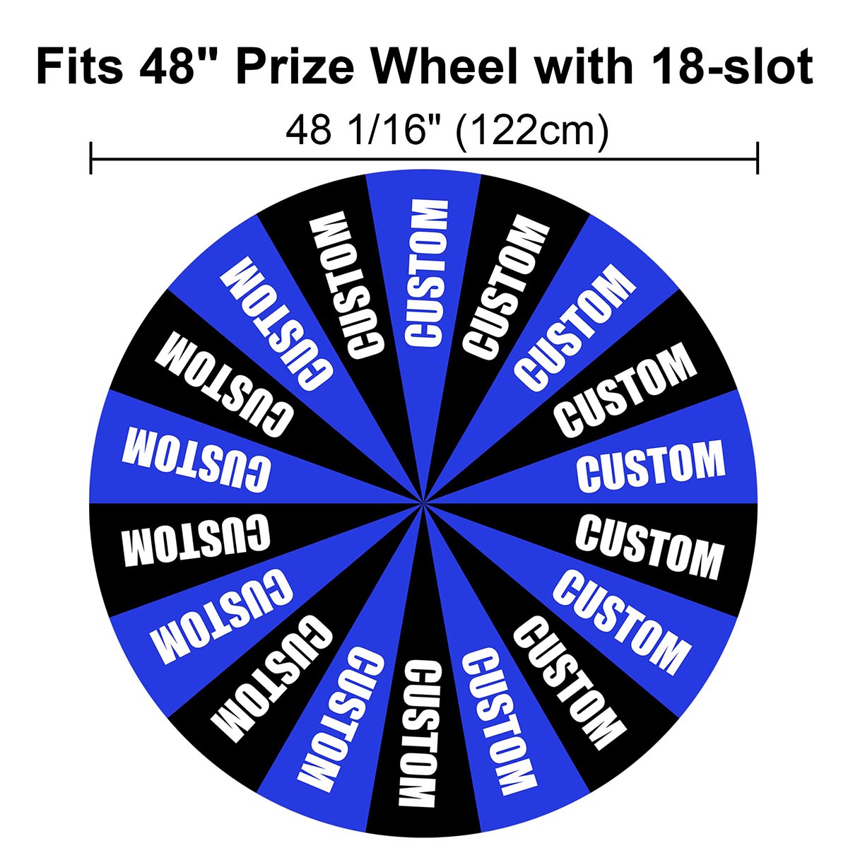 Custom Spin Wheel Replacement Parts - Dry Erase Board, 48in 18-Slot