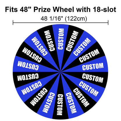 Custom Spin Wheel Replacement Parts - Dry Erase Board, 48in 18-Slot