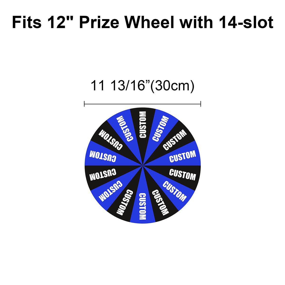 Custom Spin Wheel Replacement Parts - Dry Erase Board, 12in 14-Slot
