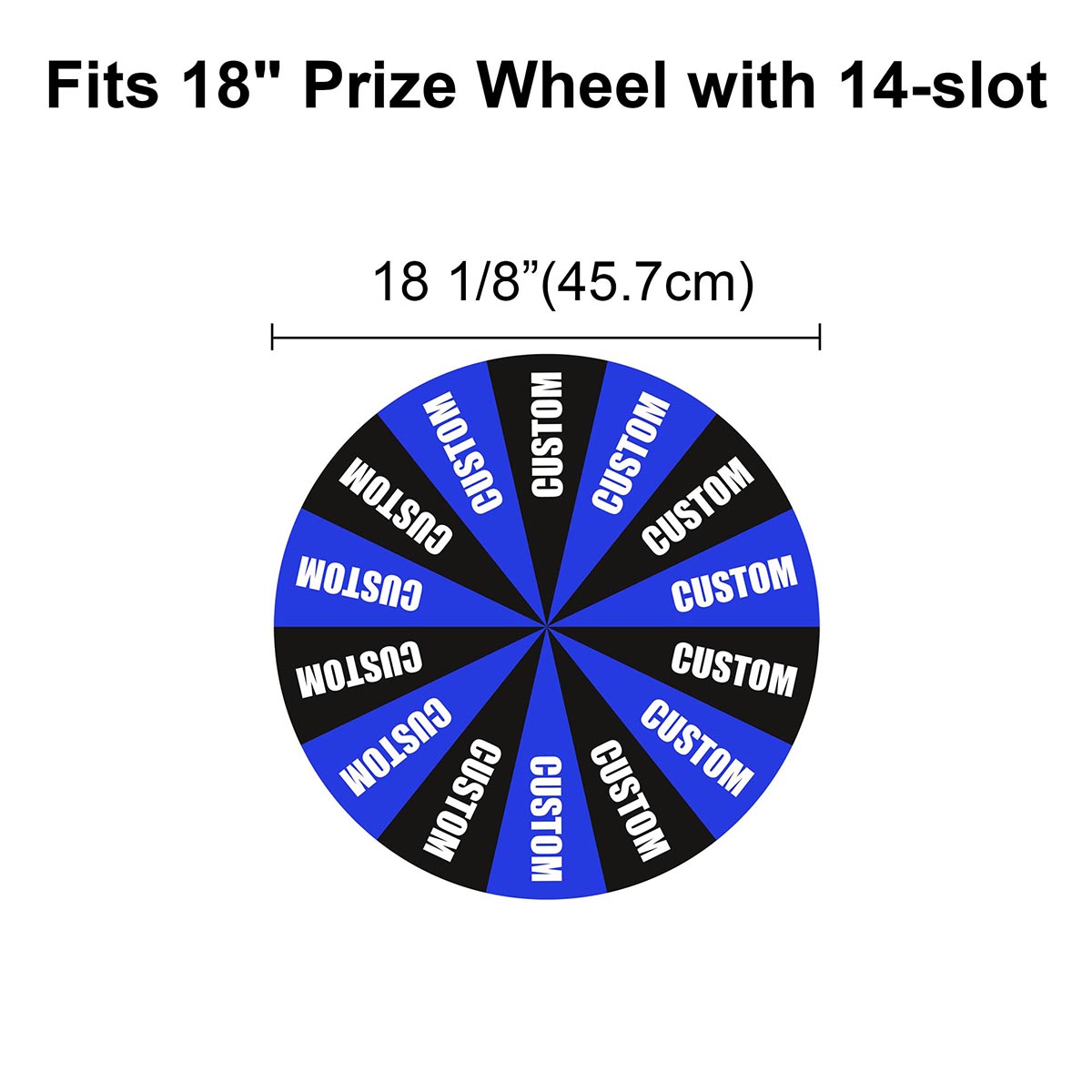 Custom Spin Wheel Replacement Parts - Dry Erase Board, 18in 14-Slot
