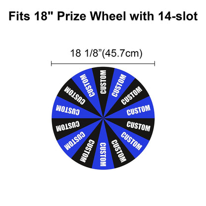 Custom Spin Wheel Replacement Parts - Dry Erase Board, 18in 14-Slot