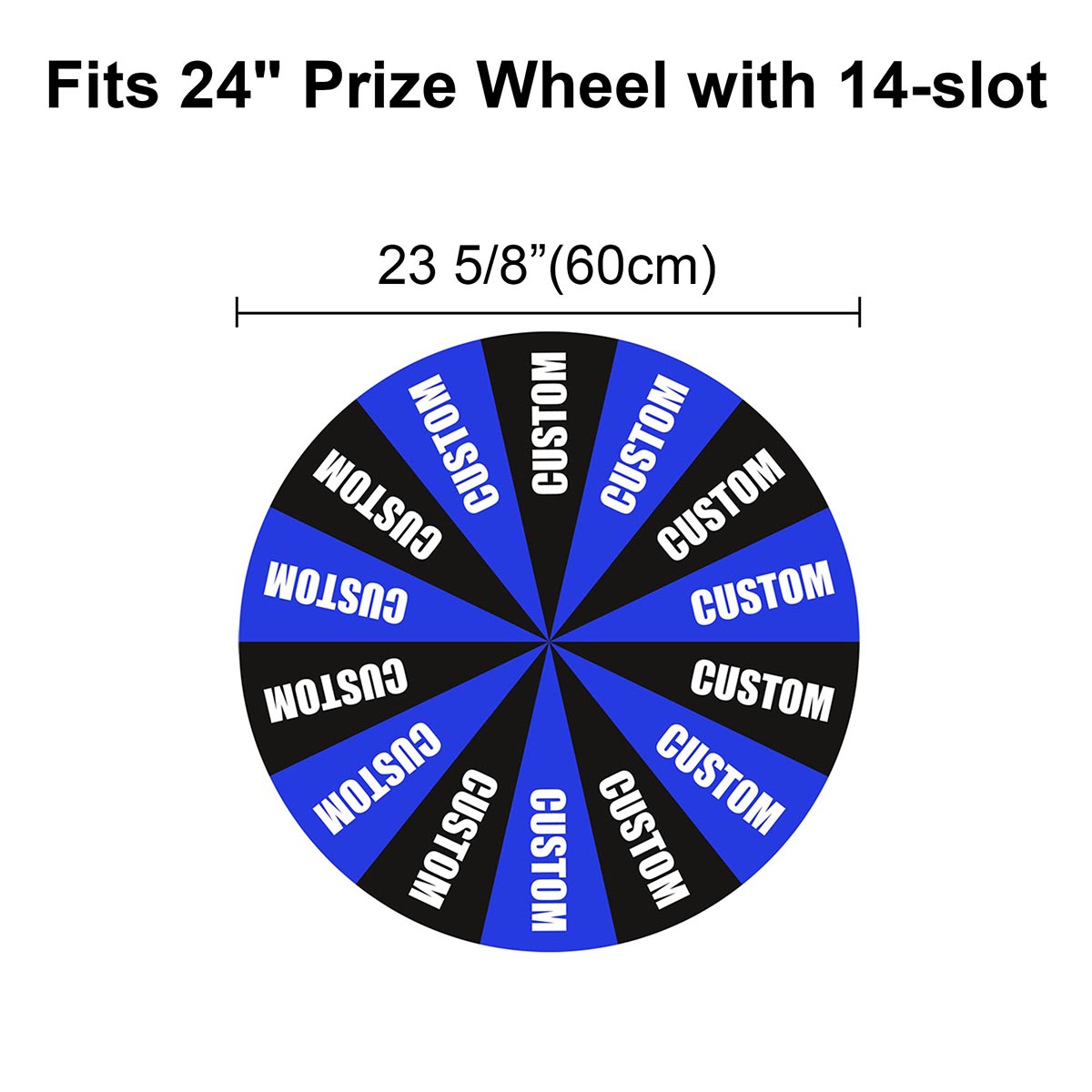 Custom Spin Wheel Replacement Parts - Dry Erase Board, 24in 14-Slot