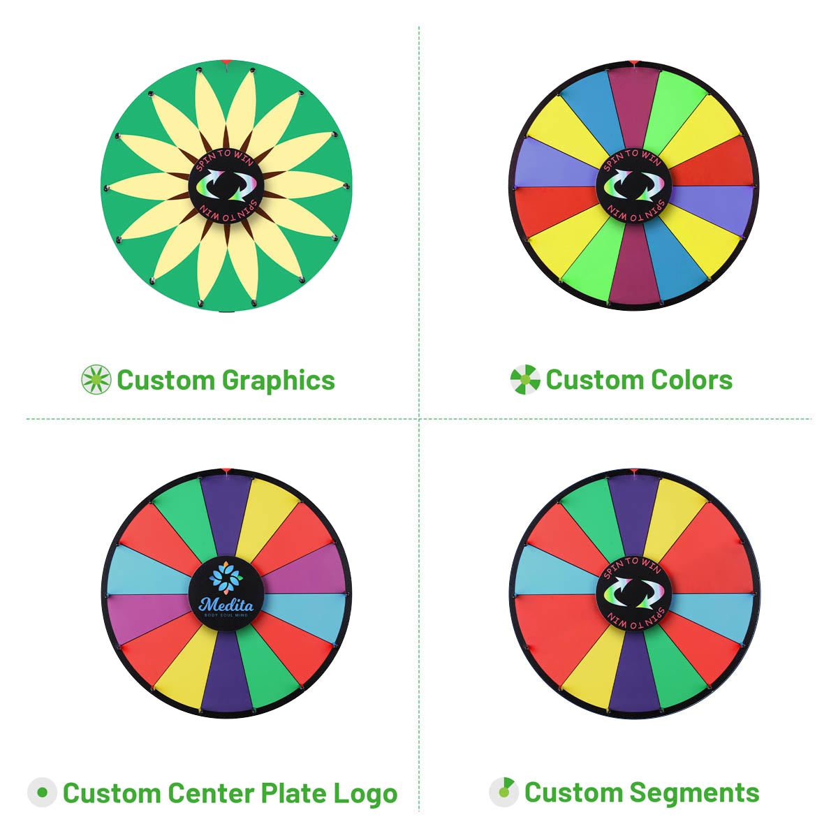 Custom Spin Wheel Replacement Parts - Dry Erase Board