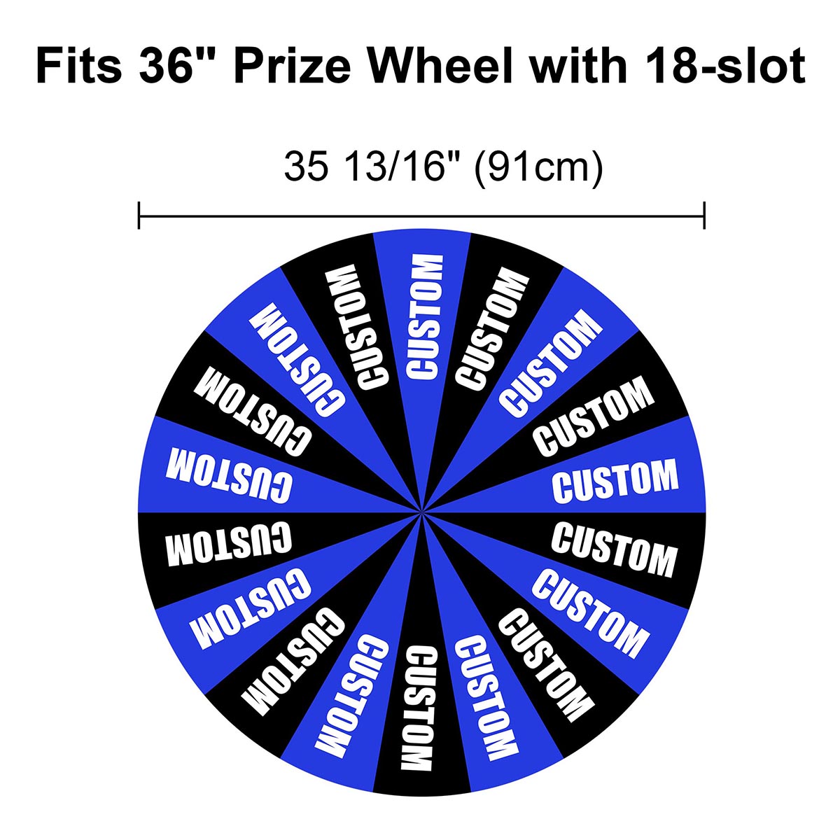 Custom Spin Wheel Replacement Parts - Dry Erase Board, 36in 18-Slot
