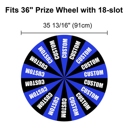 Custom Spin Wheel Replacement Parts - Dry Erase Board, 36in 18-Slot