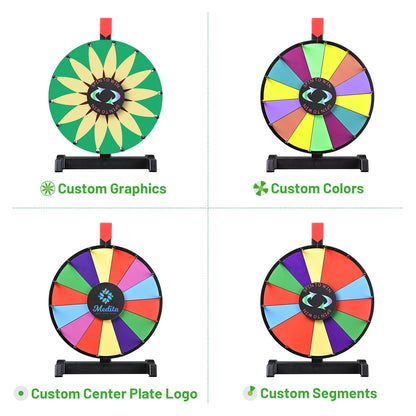 Custom Spin Wheel Tabletop 12in. 1ct/pk White