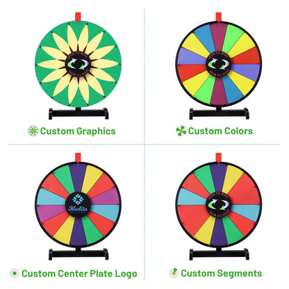 Custom Spin Wheel Tabletop 18in. 14-Slot 1ct/pk White