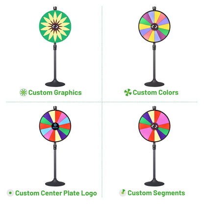 Custom Spin Wheel Tabletop & Floor Stand 24in. 1ct/pk White