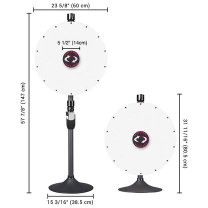 Custom Spin Wheel Tabletop & Floor Stand 24in. 1ct/pk White