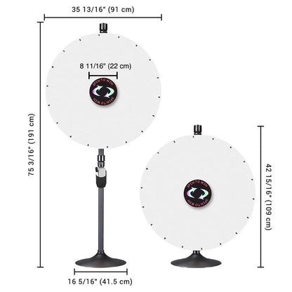 Custom Spin Wheel Tabletop & Floor Stand 36in. 1ct/pk White