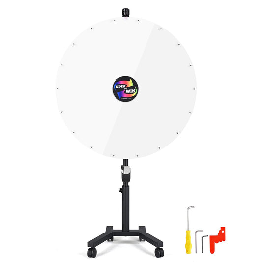 Custom Spin Wheel with Rolling Stand 48in. 18-Slot Custom-printed