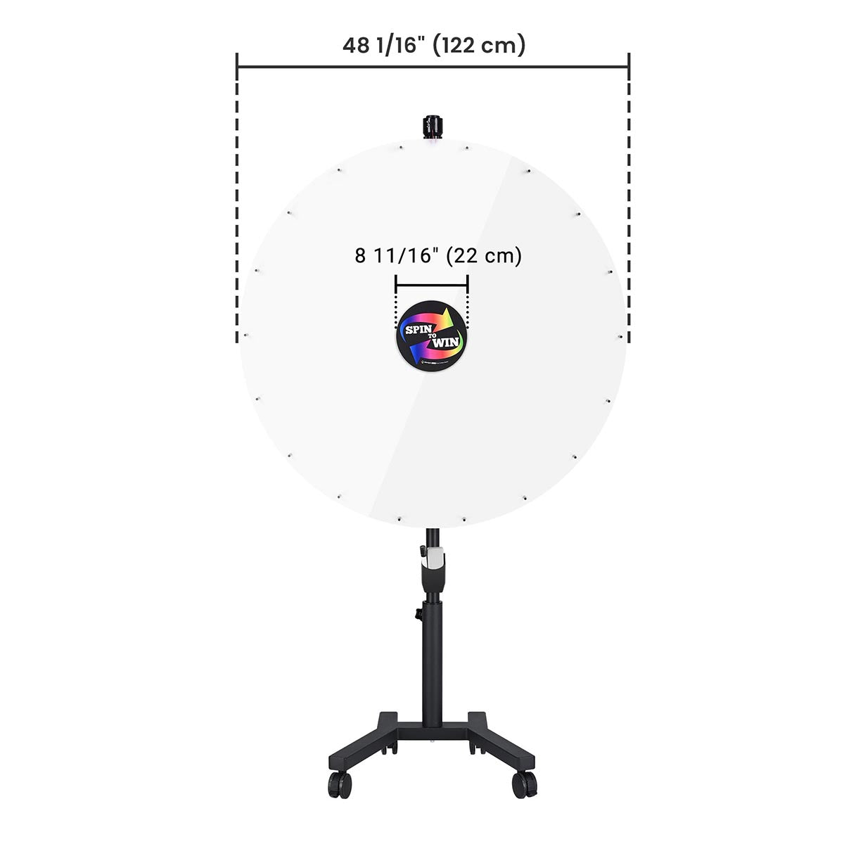 Custom Spin Wheel with Rolling Stand 48in. 18-Slot Custom-printed