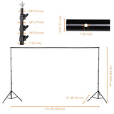 10'Wx8.5'H Backdrop Stand for Party Newborn Photography