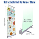 Aluminum Retractable Banner Stand 33"x79" 10ct/Pack