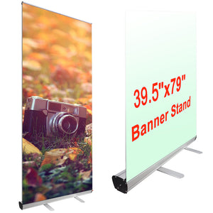 Aluminum Retractable Banner Stand with Legs 39.5"x79"