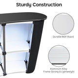 Pop Up Counter Display Podium Table with Inner Shelves