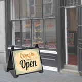 Sandwich Board A-Frame Sign Board with Handle Black