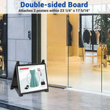 Sandwich Board A-Frame Sign Board with Handle Black